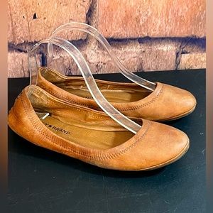 Lucky Brand Women’s “Emmie” Tan Leather Ballet Shoes Size 8
